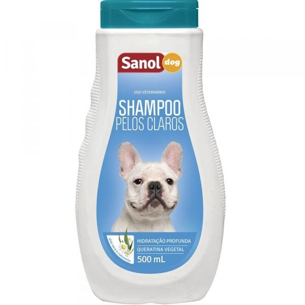 Shampoo Sanol Dog para Cães - Pelos Claros 500ml