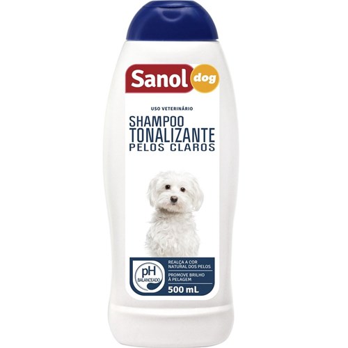 Shampoo Sanol Dog Tonalizante para Pelos Claros