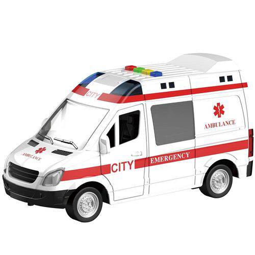 Shinytoys 432 Carro de Ambulância a Fricção Continua , Som e Luz 1:16