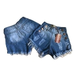 Shorts Jeans Feminino Cintura Alta Hot Pant Anita