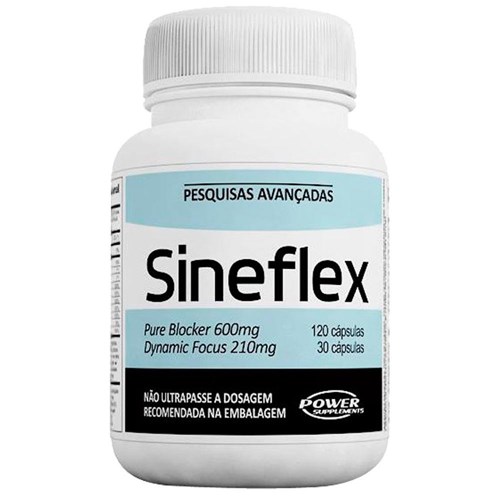 Sineflex: Dynamic Focus: Base De Cafeína + Pure Blocker Fibra De Laranja -150 Cáps Power Supplements