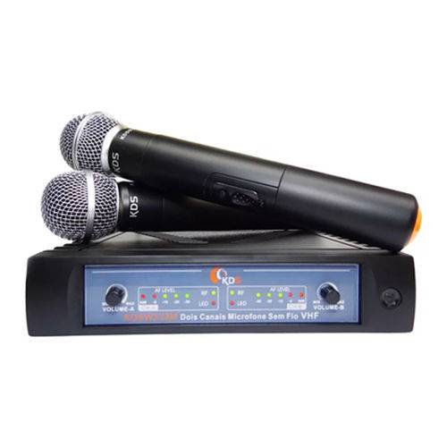 Tudo sobre 'Sistema Microfone Vocal Duplo Sem Fio Vhf Kdsw 312m - Kadosh'