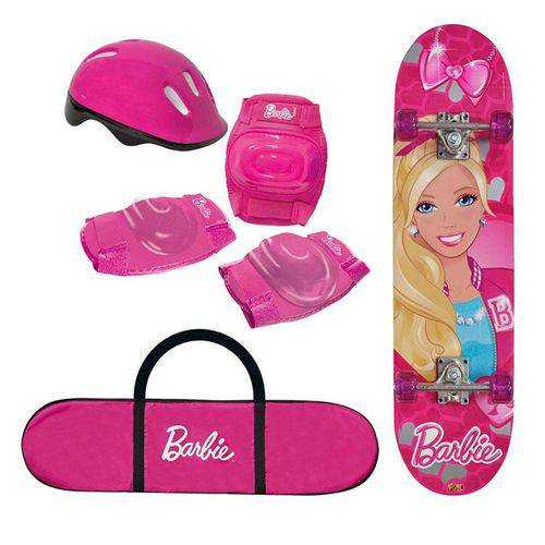 Tudo sobre 'Skate Barbie com Kit de Segurança 7619-1 Fun'