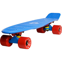 Skate Fish Skateboards Cruiser Azul e Vermelho 22"