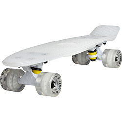 Skate Fish Skateboards Cruiser Branco Transparente 22"