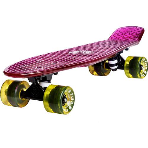Tudo sobre 'Skate Fish Skateboards Cruiser Lilás Transparente 22"'