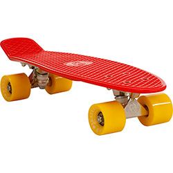 Skate Fish Skateboards Cruiser Vermelho e Amarelo 22''