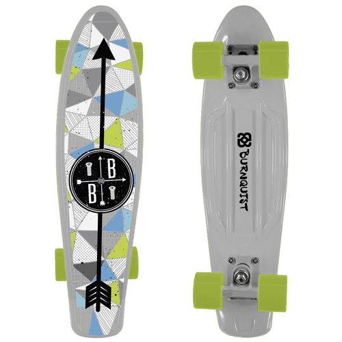 Skate Mini Cruiser Atrio Bob Burnquist Branco Rodas Verdes Es091