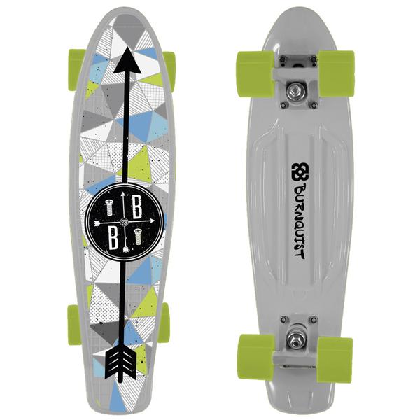 Skate Mini Cruiser Atrio Bob Burnquist Branco Rodas Verdes ES091