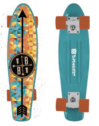 Skate Mini Cruiser Bob Burnquist Azul Atrio - ES093