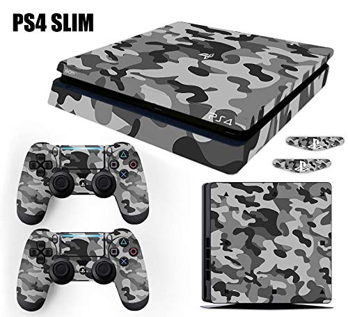 Skin PS4 Slim Camuflado Cinza