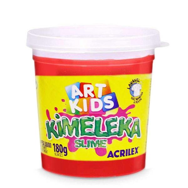 Slime Kimeleka Art Kids Acrilex Vermelho 180g