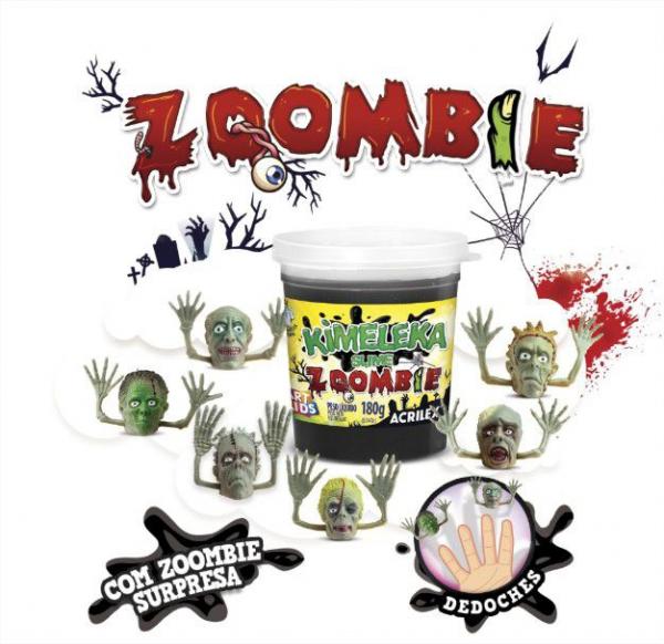 Slime Zombie Dedoches Caixa com 6 Unidades 180g Kimeleka Acrilex