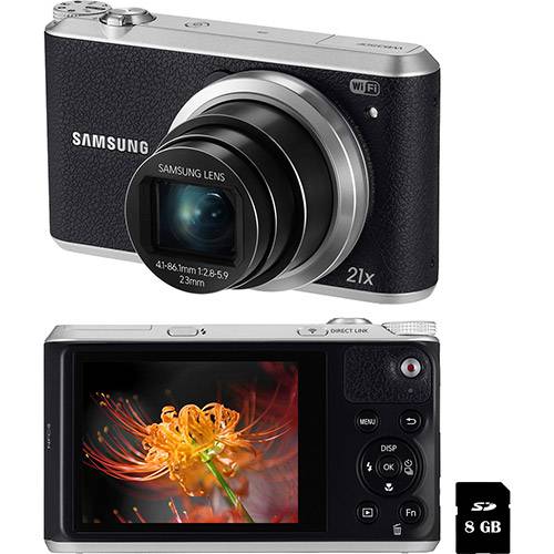 Tudo sobre 'Smart Câmera Samsung Seleção Brasileira WB350F 16.3MP Wi-Fi Zoom Óptico 21x Cartão de Memória 8G CMOS e NFC - Preta'