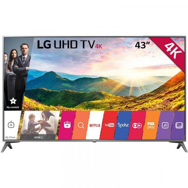 Smart TV 43" LG Ultra HD 4K 43UJ6565 HDR Ativo Wi-Fi WebOS 3.5 Bluetooth 4 HDMI 2 USB