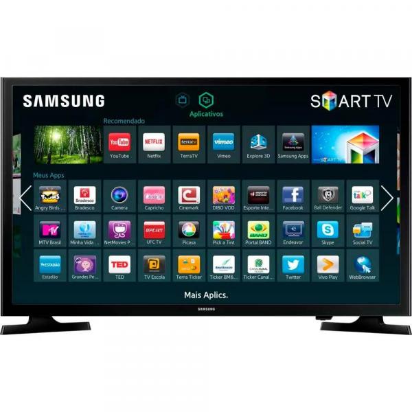 Smart TV 43" Samsung LED Full HD UN43J5200AGXZD, Preta, Wi-Fi, HDMI, USB
