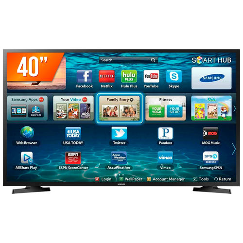Smart Tv 40'' Led Samsung Lh40benelga, Full HD, Business Tv, Hdmi/USB, Preto