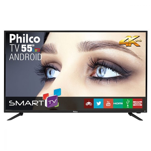 Smart TV 4K Android Led 55” Philco Bivolt PH55A17DSGWA