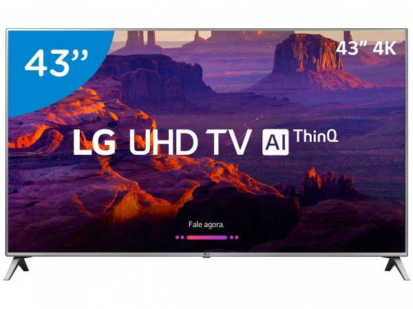 Smart TV 4K LED 43” LG 43UK6520 Wi-Fi HDR - Inteligência Artificial Conversor Digital 4 HDMI