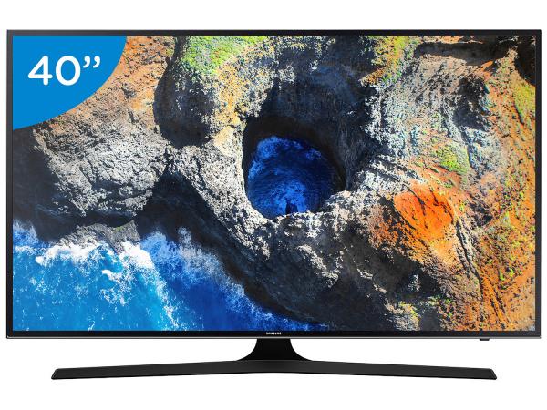Smart TV 4K LED 40” Samsung 40MU6100 Wi-Fi - Conversor Digital 3 HDMI 2 USB