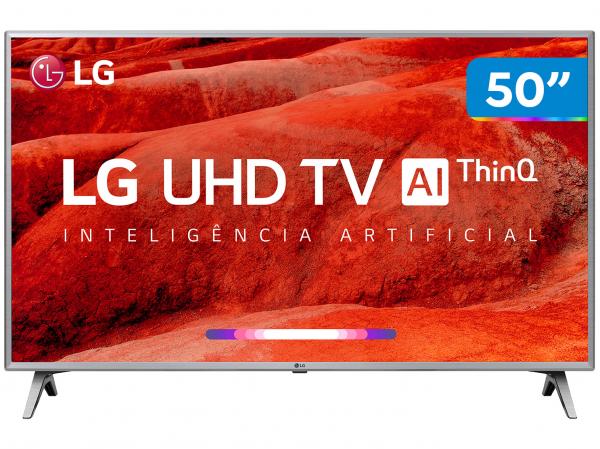 Smart TV 4K LED 50” LG 50UM7510PSB Wi-Fi HDR - Inteligência Artificial 4 HDMI 2 USB