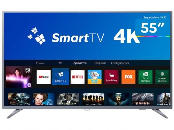 Smart TV 4K LED 55” Philips 55PUG6513/78 - Wi-Fi 3 HDMI 2 USB