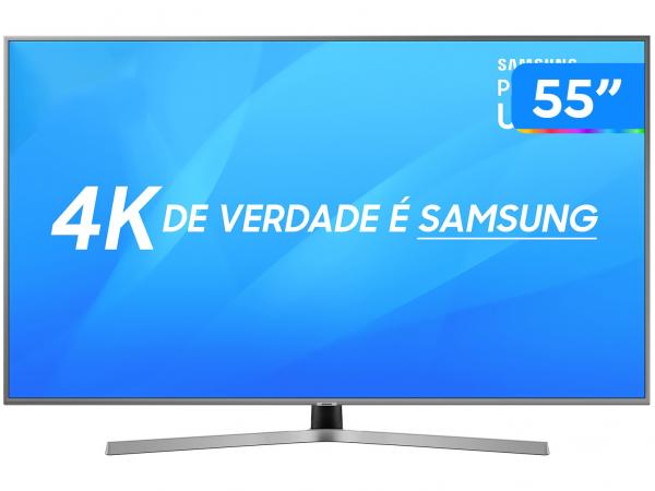 Smart TV 4K LED 55” Samsung NU7400 UN55NU7400GXZD - Wi-Fi Conversor Digital 3 HDMI 2 USB