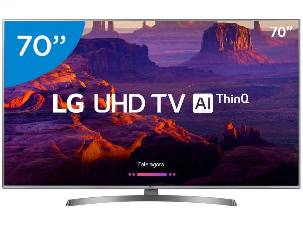 Smart TV 4K LED 70” LG 70UK6540 Wi-Fi HDR - Inteligência Artificial 4 HDMI 2 USB