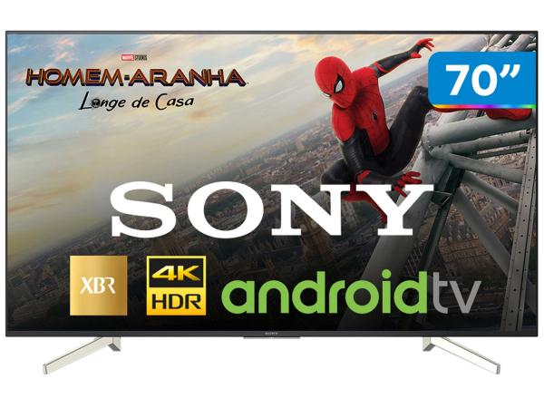 Smart TV 4K LED 70” Sony XBR-70X835F Android - Wi-Fi HDR Conversor Digital 4 HDMI 3 USB