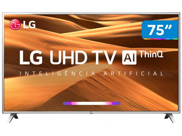 Smart TV 4K LED 75” LG 75UM7570PSB Wi-Fi HDR - Inteligência Artificial Controle Smart Magic