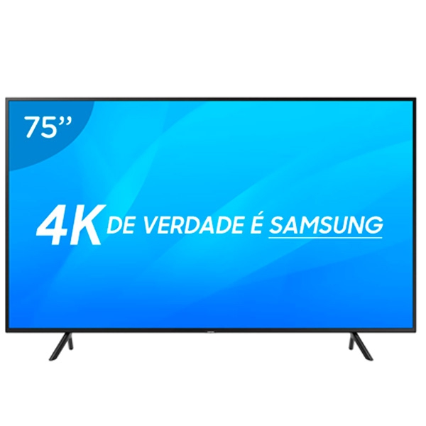 Smart TV 4K LED 75” Samsung NU7100 Wi-Fi HDR - Conversor Digital 3 HDMI 2 USB