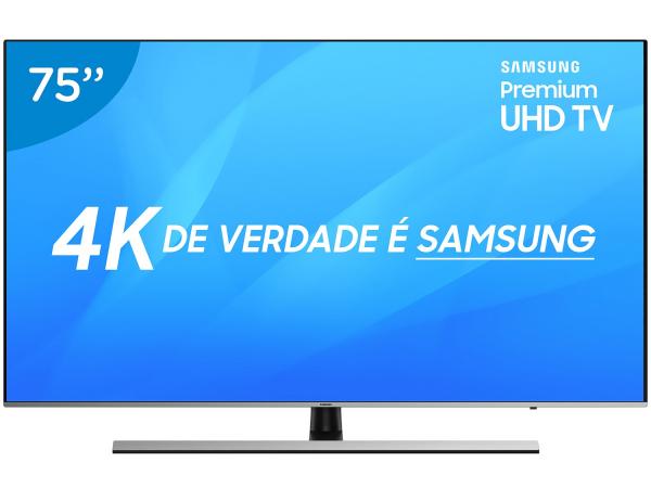 Smart TV 4K LED 75” Samsung NU8000 Wi-Fi - Conversor Digital 4 HDMI 2 USB