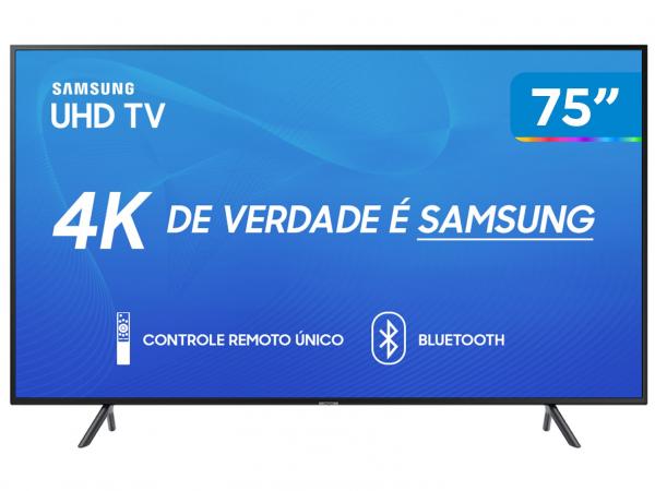 Smart TV 4K LED 75” Samsung UN75RU7100 Wi-Fi - HDR 3 HDMI 2 USB