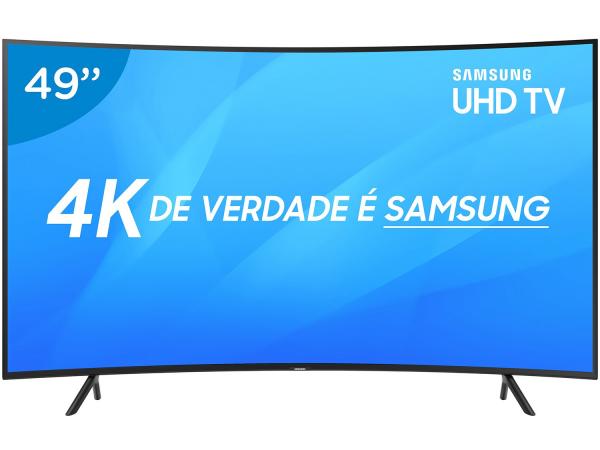 Smart TV 4K LED Curva 49” Samsung NU7300 Wi-Fi - Conversor Digital 3 HDMI 2 USB