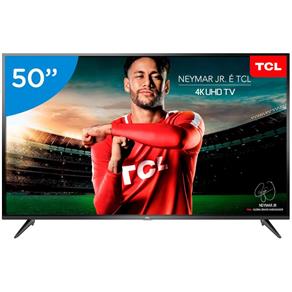 Smart TV 4K LED Ultra HD 50 Semp TCL com HDR WI-FI 3 HDMI 2 USB P65US