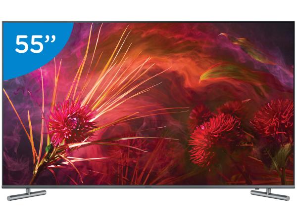 Smart TV 4K QLED 55” Samsung 55Q6FAMGXZD - Wi-Fi Conversor Digital 4 HDMI 3 USB