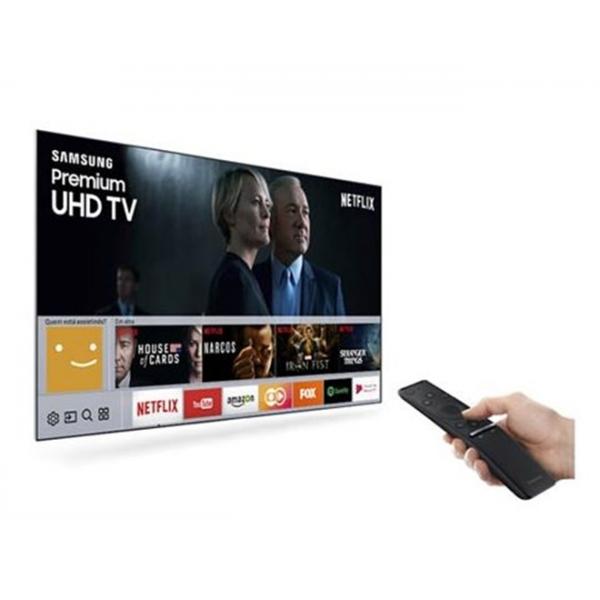 Smart TV 4K Samsung LED 75” com HDR Premium, Plataforma Smart Tizen e Wi-Fi - UN75MU6100GXZD