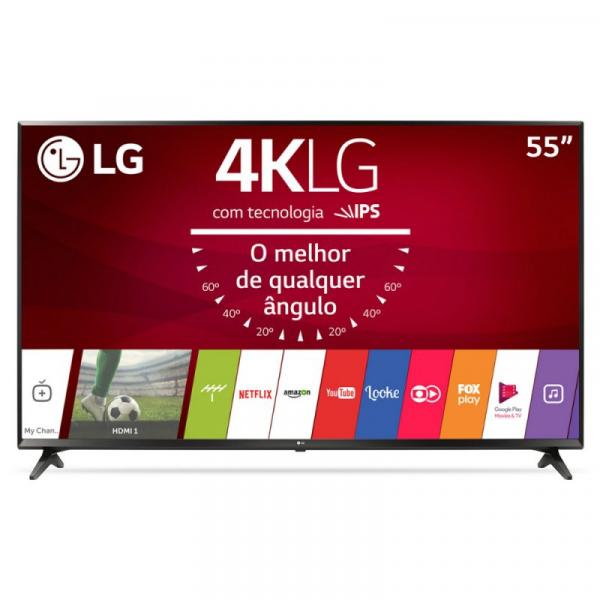 Smart TV 55" LG Ultra HD 4K 55UJ6300 HDR Ativo Wi-Fi WebOS 3.5 Bluetooth 3 HDMI 2 USB