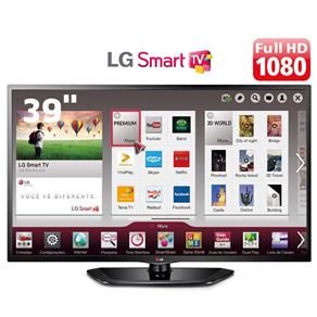 Smart TV 39" LED LG 39LN5700 Full HD com Time Machine II, Conversor Digital e Entradas HDMI e USB