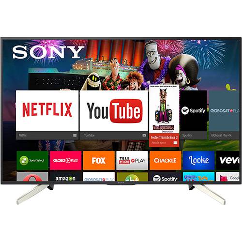 Smart TV Android LED 55" Sony KD-55X755F Ultra HD 4k com Conversor Digital 4 HDMI 3 USB 60Hz - Preta