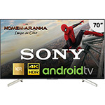 Smart TV Android LED 70" Sony XBR-70X835F Ultra HD 4k com Conversor Digital 4 HDMI 3 USB Wi-Fi Miracast - Preta