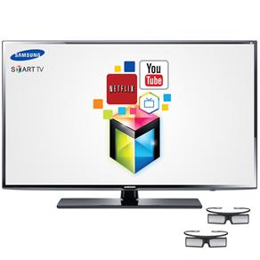 Smart TV 3D LED 40” Full HD Samsung UN40H6203 com Função Futebol, 240 Hz Clear Motion Rate, Wi-Fi e 2 Óculos 3D
