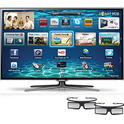 Smart TV 3D LED 40" Samsung 40ES6500 Full HD - 3 HDMI 3 USB 480Hz 2 Óculos 3D