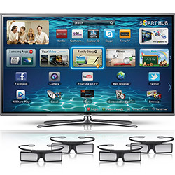 Smart TV 3D LED 46" Samsung 46ES6800 Full HD - 3 HDMI 3 USB 600Hz 4 Óculos 3D