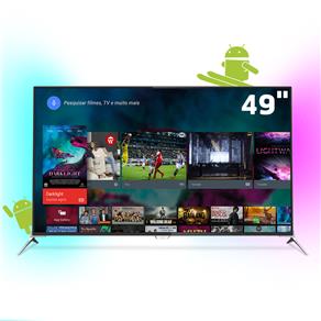 Smart TV 3D LED 49" Ultra HD 4K Philips 49PUG7100/78 com Ambilight, Android, Dual Core, Pixel Precise Ultra HD, Wi-Fi, 4 Entradas HDMI e 4 Óculos 3D