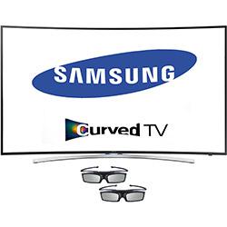 Smart TV 3D LED 55" Samsung UN55H8000AGXZD Full HD Curva 4 HDMI 3 USB 1200Hz + 2 Óculos 3D