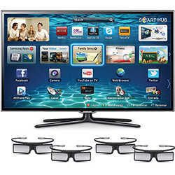 Smart TV 3D LED 60" Samsung 60ES6500 Full HD - 3 HDMI 3 USB 480Hz 4 Óculos 3D