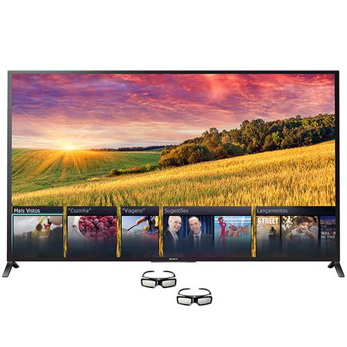 Smart TV 3D LED 60" Sony 60W855B Full HD 4 HDMI 2 USB 480hz