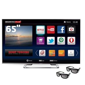 Smart TV 3D LED 65" Ultra HD 4K Toshiba 65L8400 com Conversor Digital Integrado, Wi-Fi, Entradas HDMI e USB