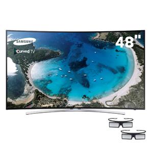 Smart TV 3D LED Curved 48” Full HD Samsung UN48H8000 com 1200Hz Clear Motion Rate e 2 Óculos 3D